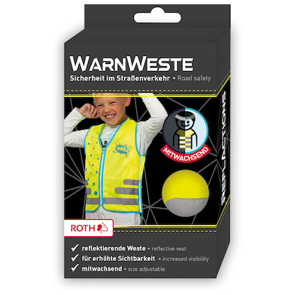 Artikelbild 9 für ROTH Jungen Kinder-Warnweste Roar neongelb Einheitsgröße, Artikelnummer 580817