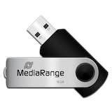 Artikelbild 1 für MediaRange USB-Stick schwarz, silber 16 GB, 1 St., Artikelnummer 435659