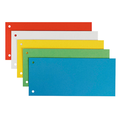 Artikelbild für LEITZ Trennstreifen 1679 farbsortiert, 180 g/qm Karton 24,0 x 10,5 cm, 25 St., Artikelnummer 469726