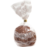 Artikelbild 1 für folia Zellglas-Bodenbeutel S weißer Spitzendruck 9,5 x 16,0 cm, 10 St., Artikelnummer 962452