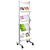 Artikelbild 1 für Kerkmann Prospektregal Ecoline silber DIN A4 8 Fächer 51,0 x 35,0 x 160,0 cm, 1 St., Artikelnummer 459651