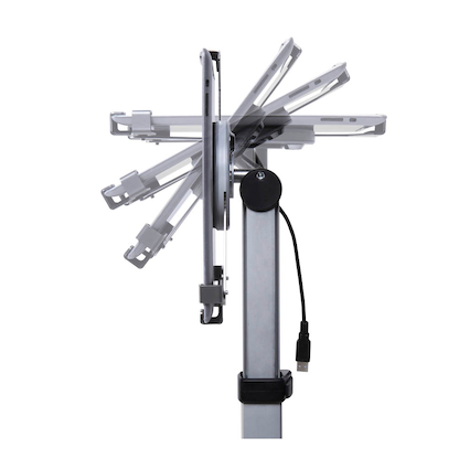 Artikelbild 2 für Showdown® Displays Tablet-Bodenständer DTSTGT10 silber für 1 Tablet, Artikelnummer 103996