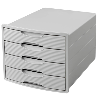 Artikelbild 3 für office discount Schubladenbox lichtgrau 1001-DO-11D, DIN A4 mit 4 Schubladen, 1 St., Artikelnummer 837522