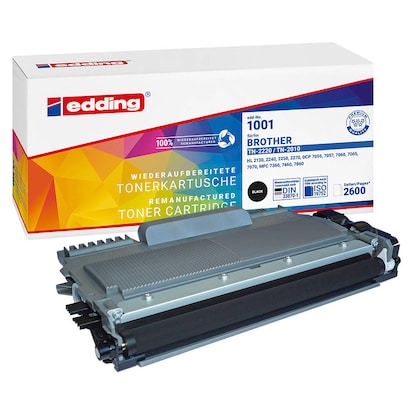 Artikelbild für edding EDD-1001 schwarz Toner kompatibel zu brother TN-2010/TN-2210/TN-2220, Artikelnummer 111484