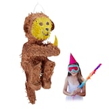 Artikelbild 1 für relaxdays Piñata braun/gelb Affe, 1 St., Artikelnummer 644317