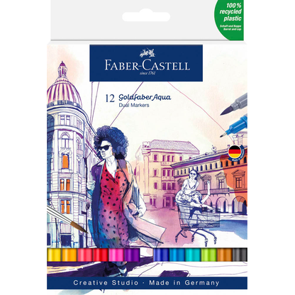 Artikelbild für FABER-CASTELL Goldfaber Aqua Dual Aquarellmarker-Set farbsortiert, 1 St., Artikelnummer 749467