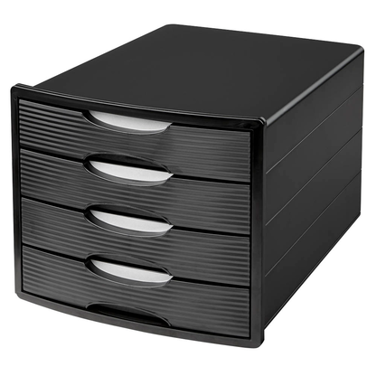 Artikelbild 4 für office discount Schubladenbox schwarz 1001-DO-13D, DIN A4 mit 4 Schubladen, 1 St., Artikelnummer 837532