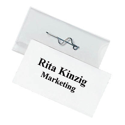 Artikelbild für DURABLE Namensschilder mit Nadel 7,5 x 4,0 cm, 100 St., Artikelnummer 112193