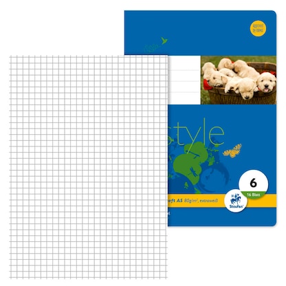 Artikelbild für Staufen® Schulhefte Lineatur 5 kariert DIN A5 ohne Rand, 16 Blatt, 10 St., Artikelnummer 717546