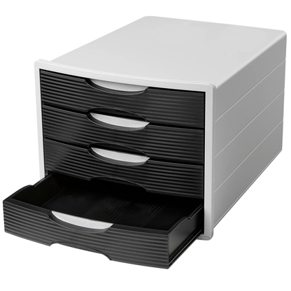 Artikelbild 4 für office discount Schubladenbox schwarz 1001-DO-31D, DIN A4 mit 4 Schubladen, 1 St., Artikelnummer 837391