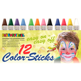 Artikelbild 1 für EULENSPIEGEL™ Color-Sticks Kinderschmink-Set farbsortiert, 12 St., Artikelnummer 234116