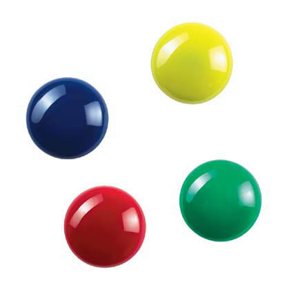 Artikelbild für Zeller Magnete farbsortiert, Kunststoff Ø 2,0 x 0,9 cm, 12 St., Artikelnummer 794446