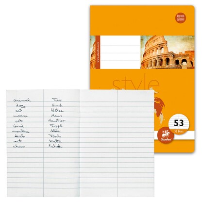 Artikelbild für Staufen® Vokabelheft Lineatur 53 liniert DIN A6 ohne Rand, 32 Blatt, 1 St., Artikelnummer 717777