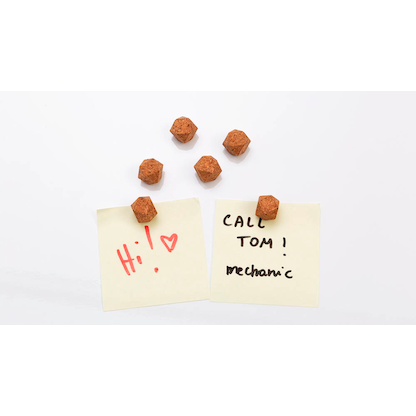 Artikelbild für ALLboards Polyeder Magnet braun, Kork 1,5 x 1,5 cm, 6 St., Artikelnummer 503456