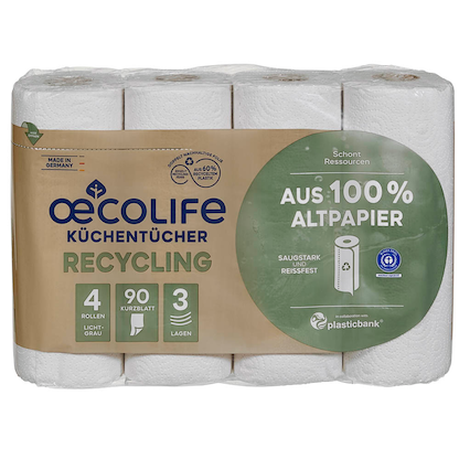 Artikelbild 4 für oecolife Küchenrollen 3-lagig, 4 Rollen, Artikelnummer 671699
