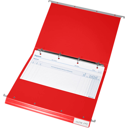 Artikelbild 3 für BOI Patienten-Dokumentations-Hängemappe 4-Ringe Economy Click-Line rot Boden: 3,0 cm, 1 St., Artikelnummer 666832