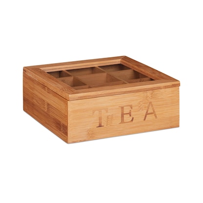 Artikelbild 9 für relaxdays Teebox braun 22,0 x 22,0 cm, 1 St., Artikelnummer 400711