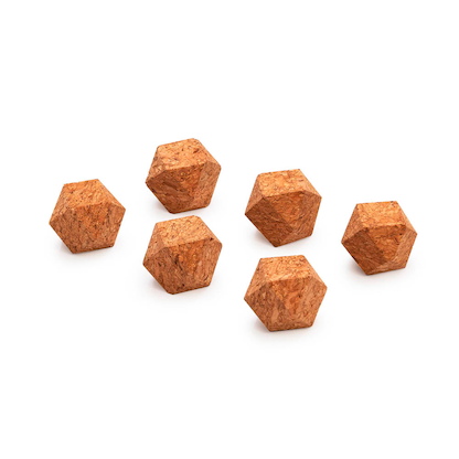 Artikelbild 7 für ALLboards Polyeder Magnet braun, Kork 1,5 x 1,5 cm, 6 St., Artikelnummer 503456