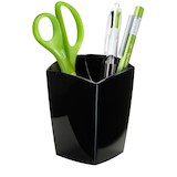 Artikelbild 1 für cep Stiftehalter Mineral schwarz Polystyrol 2 Fächer 7,4 x 7,4 x 9,5 cm, Artikelnummer 251078