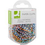 Artikelbild 1 für Q-CONNECT Büroklammern farbsortiert kunststoffüberzogen, 100 St., Artikelnummer 875183