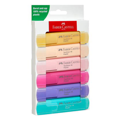 Artikelbild für FABER-CASTELL TL 46 Pastell Textmarker farbsortiert, 6 St., Artikelnummer 274278