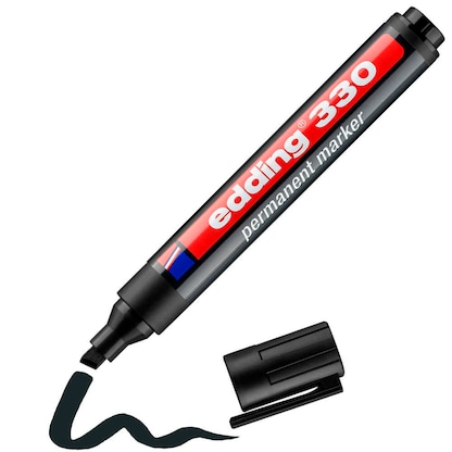 Artikelbild für edding 330 Permanentmarker schwarz 1,0 - 5,0 mm, 10 St., Artikelnummer 420109
