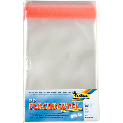 Artikelbild für folia Druckverschlussbeutel Flachbeutel 38 my 12,5 x 16,2 cm, 100 St., Artikelnummer 962474