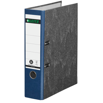 Artikelbild für LEITZ 1080 Ordner blau marmoriert Karton 8,0 cm DIN A4, 1 St., Artikelnummer 652404