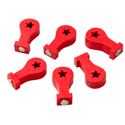 Artikelbild 8 für ALLboards Standort Magnet rot, Holz 1,1 x 2,0 cm, 6 St., Artikelnummer 503518