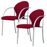 Artikelbild 1 für Nowy Styl Besucherstühle Visa VISA ALU EF-037 bordeaux Stoff, 2 St., Artikelnummer 833129