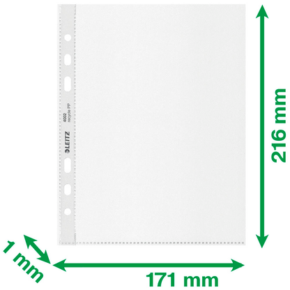 Artikelbild 2 für LEITZ Prospekthüllen recycle 4002 DIN A5 transparent genarbt 0,10 mm, 25 St., Artikelnummer 304453