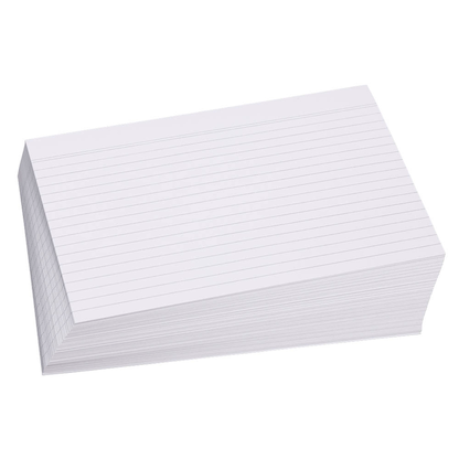 Artikelbild für Karteikarten DIN A5 weiß liniert, 100 St., Artikelnummer 432435