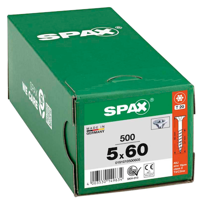 Artikelbild 2 für SPAX® Universalschrauben T20 Senkkopf WIROX 0191010500605 5 mm x 60 mm, 500 St., Artikelnummer 395986