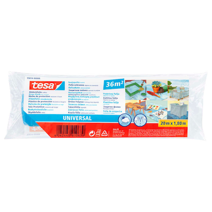 Artikelbild für tesa Abdeckfolie UNIVERSAL 1,8 x 20,0 m transparent, Artikelnummer 724177