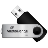 Artikelbild 1 für MediaRange USB-Stick schwarz, silber 8 GB, 1 St., Artikelnummer 435661