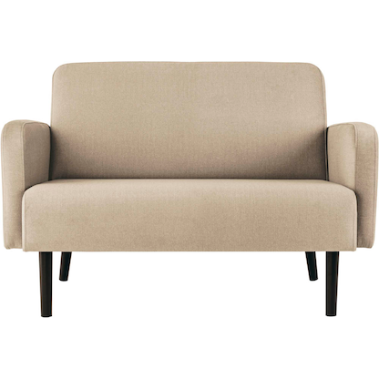 Artikelbild für meet powered by PAPERFLOW 2-Sitzer Sofa LISBOA elfenbein schwarz Stoff 124,0 x 81,5 x 83,0 cm, 1 St., Artikelnummer 851002