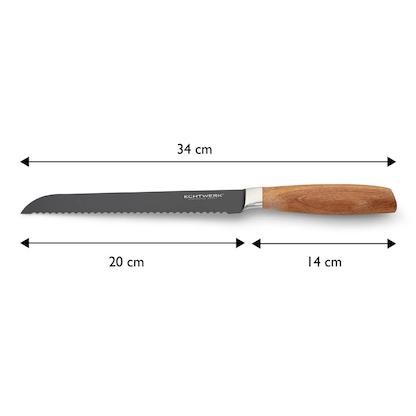 Artikelbild 4 für Echtwerk Brotmesser Classic Black Edition schwarz, Klinge: 20,0 cm, 1 St., Artikelnummer 649923