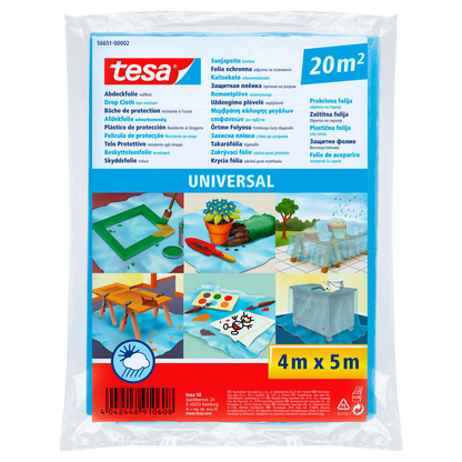 Artikelbild für tesa Abdeckfolie UNIVERSAL 4,0 x 5,0 m blau, Artikelnummer 724201