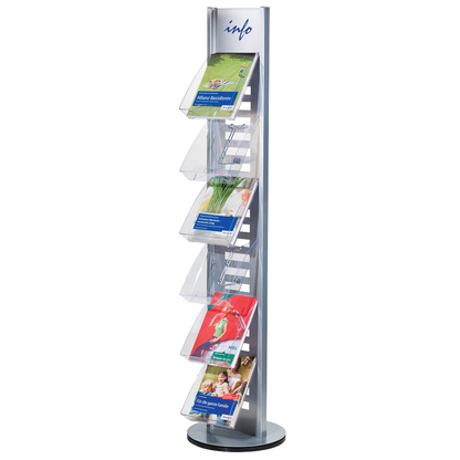 Artikelbild 2 für Kerkmann Prospektständer tec-art silber DIN A4 31,0 x 54,0 x 171,0 cm, 1 St., Artikelnummer 466425