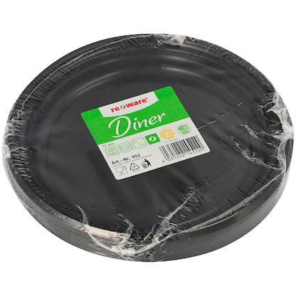 Artikelbild 3 für PROPAC Mehrweg-Menüteller schwarz Ø 22 cm, 12 St., Artikelnummer 888844