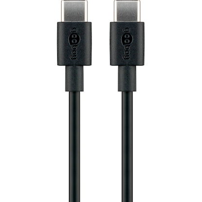 Artikelbild für goobay USB C 2.0 Kabel 1,0 m schwarz, 1 St., Artikelnummer 364412