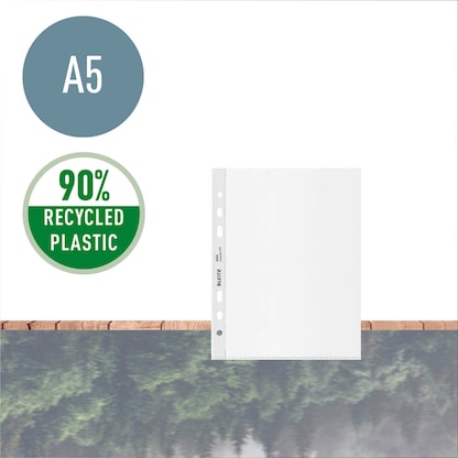 Artikelbild 3 für LEITZ Prospekthüllen recycle 4002 DIN A5 transparent genarbt 0,10 mm, 25 St., Artikelnummer 304453