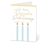 Artikelbild 1 für LUMA Geburtstagskarte Kerzen LU1428 DIN B6, 1 St., Artikelnummer 403301