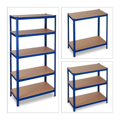 Artikelbild 4 für relaxdays Schwerlastregal 10026751_0 blau 90,0 x 45,0 x 180,0 cm, Artikelnummer 451817