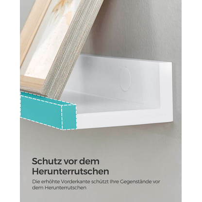 Artikelbild 8 für SONGMICS Wandregale weiß 38,0 x 10,0 x 2,0/5,0 cm, 1 St., Artikelnummer 262529