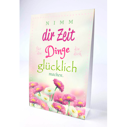 Artikelbild 3 für LUMA Aufstellkarte Nimm dir Zeit... LU-AUFSTELLKARTE_03 Schrift DIN B6, 1 St., Artikelnummer 321097