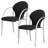 Artikelbild 1 für Nowy Styl Besucherstühle Visa VISA ALU EF-019 schwarz Stoff, 2 St., Artikelnummer 833186