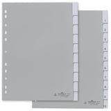 Artikelbild 1 für DURABLE Ordnerregister DIN A4 Vollformat 1-10 grau 10-teilig mit Wechseltaben, 1 Satz, Artikelnummer 147231