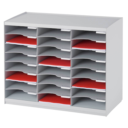 Artikelbild für PAPERFLOW Sortierstation lichtgrau mit 24 Fächern, Artikelnummer 484659