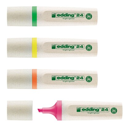 Artikelbild für edding 24 EcoLine Textmarker farbsortiert, 4 St., Artikelnummer 493243